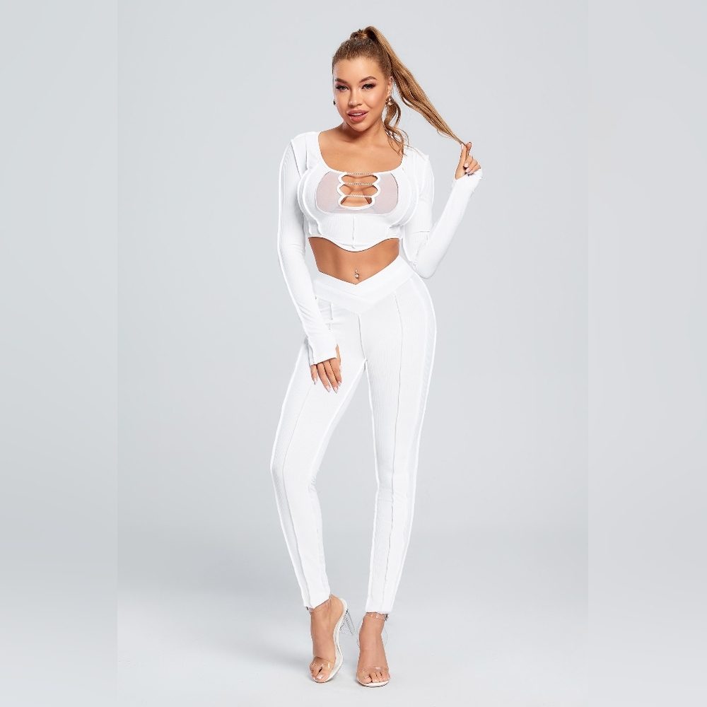 🤍Bright Diamond White Rhinestone Chain 2-Piece Set💠 - Picture 4 of 8